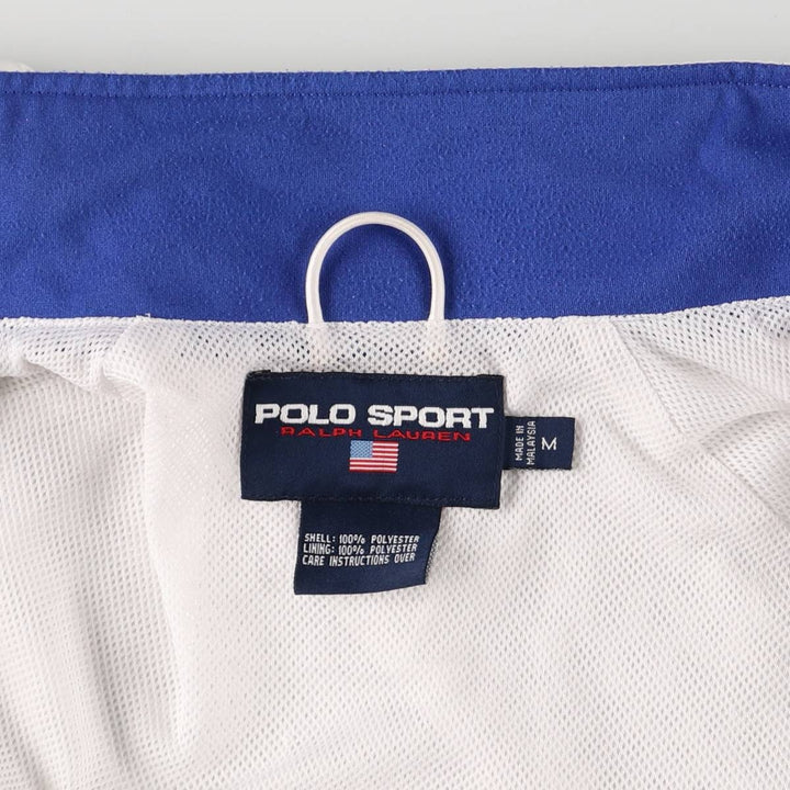 Ralph Lauren POLO SPORT windbreaker, men's size M polyester white type Vintage Second Hand