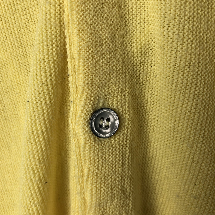 80s-90'S Lacoste IZOD Acrylic Knit Cardigan Made in USA Men's XL Vintage Oron Acrylic yellow type Vintage Second Hand