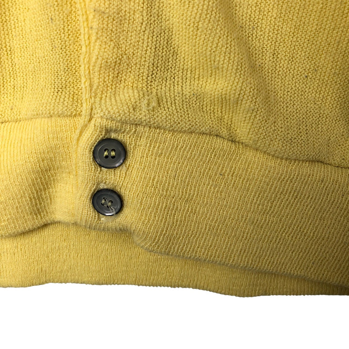 80s-90'S Lacoste IZOD Acrylic Knit Cardigan Made in USA Men's XL Vintage Oron Acrylic yellow type Vintage Second Hand
