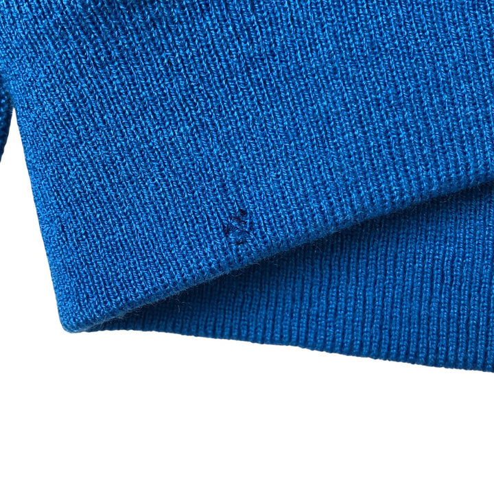 Vintage 1980'S Lacoste Chemise acrylic knit cardigan, made in Spain, size L, men's acrylic blue type Vintage Second Hand