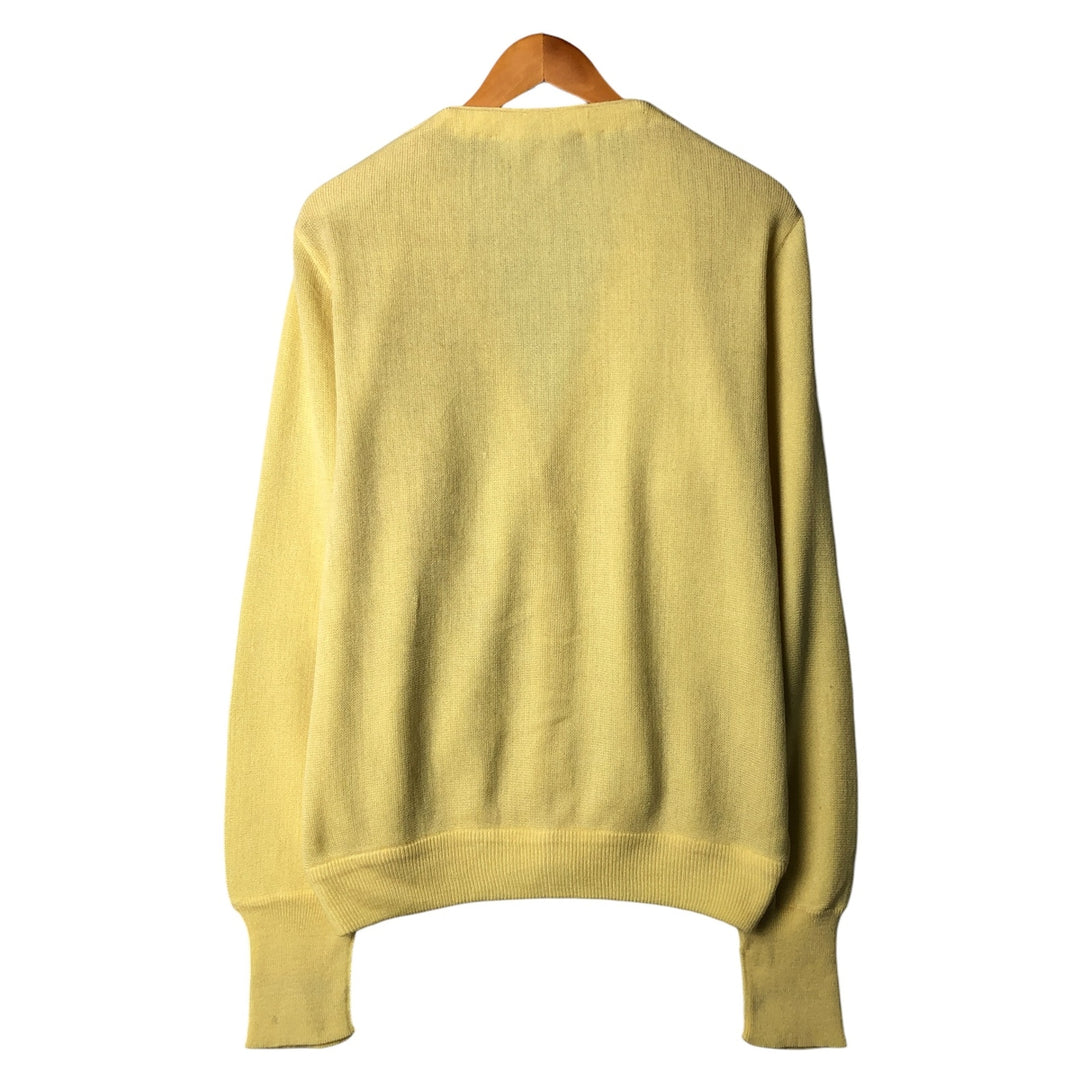 Vintage 1980'S Lacoste Chemise French Lacoste knit cardigan unclear lemon yellow Vintage Second Hand