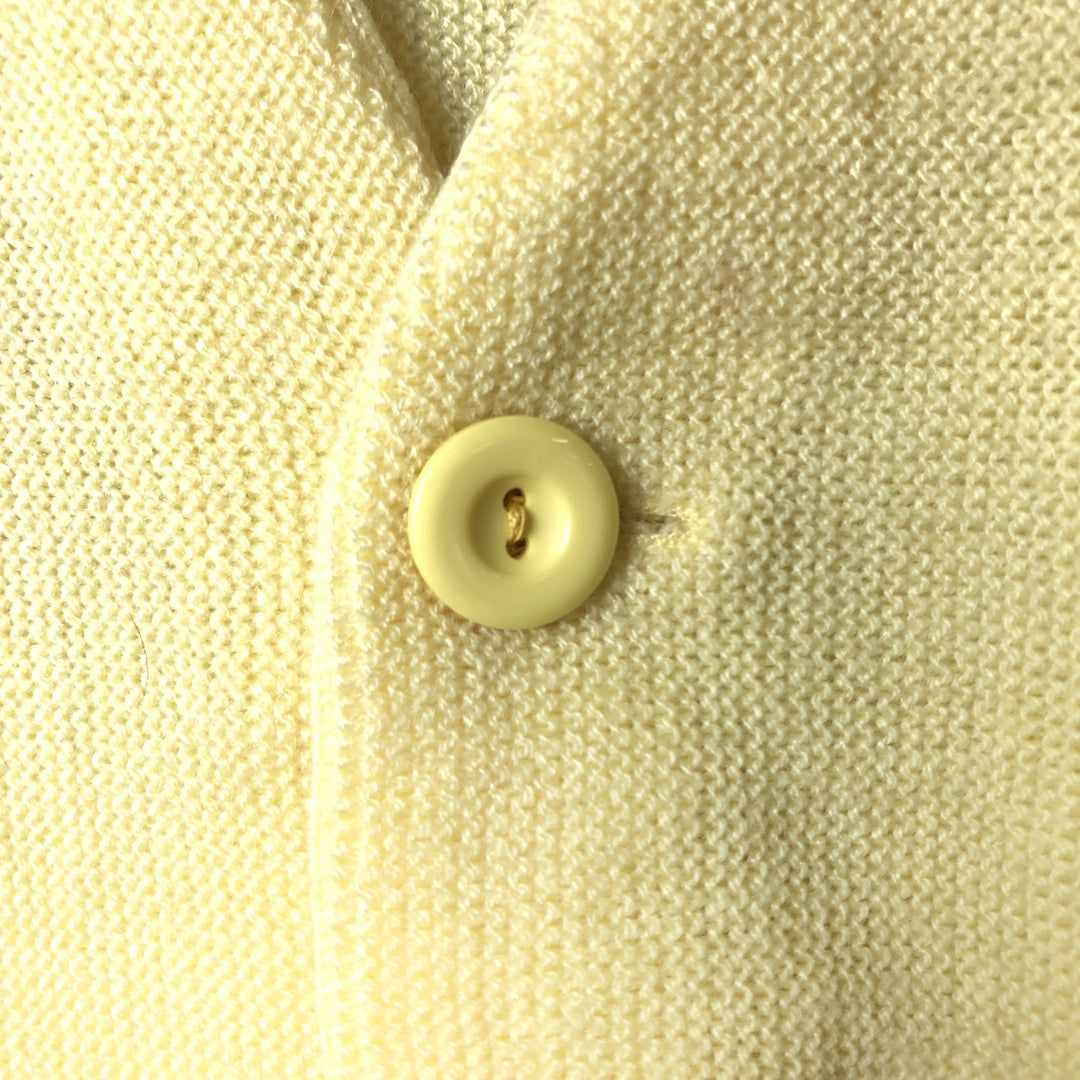 Vintage 1980'S Lacoste Chemise French Lacoste knit cardigan unclear lemon yellow Vintage Second Hand