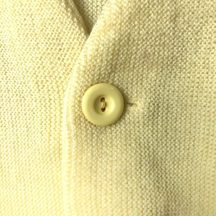 Vintage 1980'S Lacoste Chemise French Lacoste knit cardigan unclear lemon yellow Vintage Second Hand