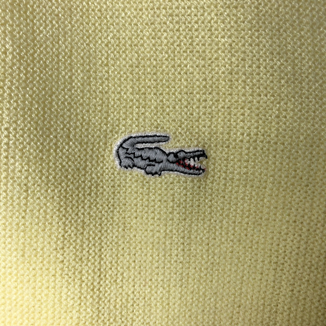 Vintage 1980'S Lacoste Chemise French Lacoste knit cardigan unclear lemon yellow Vintage Second Hand
