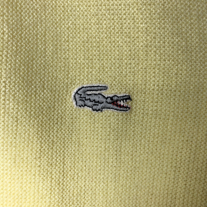 Vintage 1980'S Lacoste Chemise French Lacoste knit cardigan unclear lemon yellow Vintage Second Hand