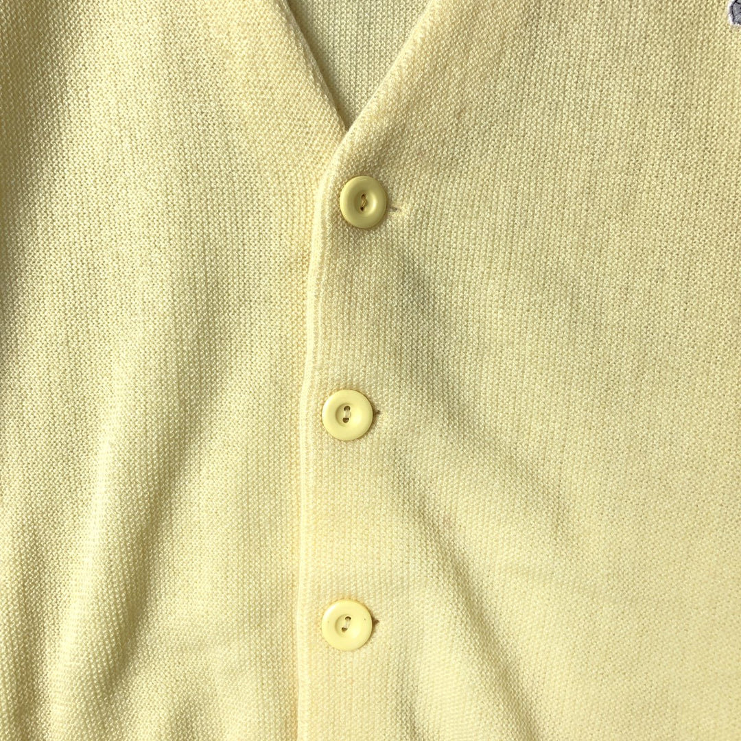 Vintage 1980'S Lacoste Chemise French Lacoste knit cardigan unclear lemon yellow Vintage Second Hand