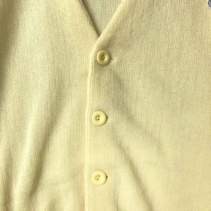 Vintage 1980'S Lacoste Chemise French Lacoste knit cardigan unclear lemon yellow Vintage Second Hand