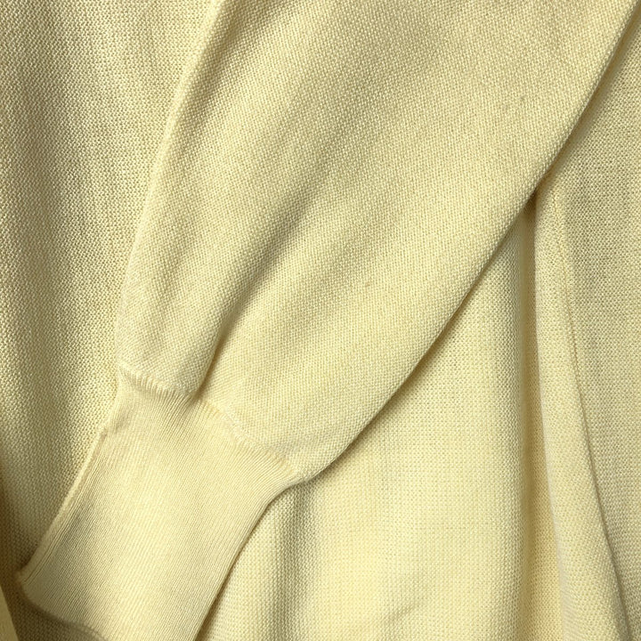 Vintage 1980'S Lacoste Chemise French Lacoste knit cardigan unclear lemon yellow Vintage Second Hand