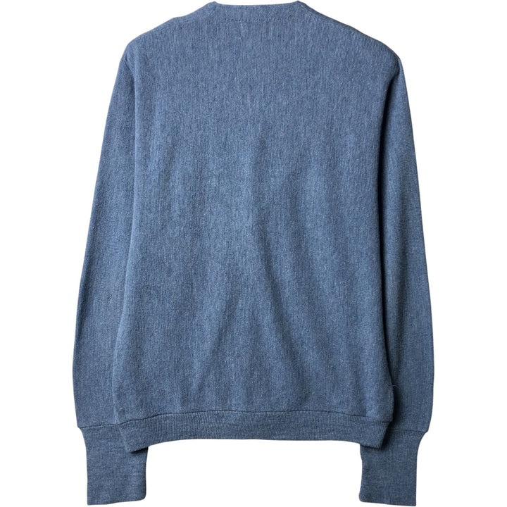 Vintage 1980'S Lacoste IZOD knit cardigan, men's size L unclear Blue type light blue Vintage Second Hand