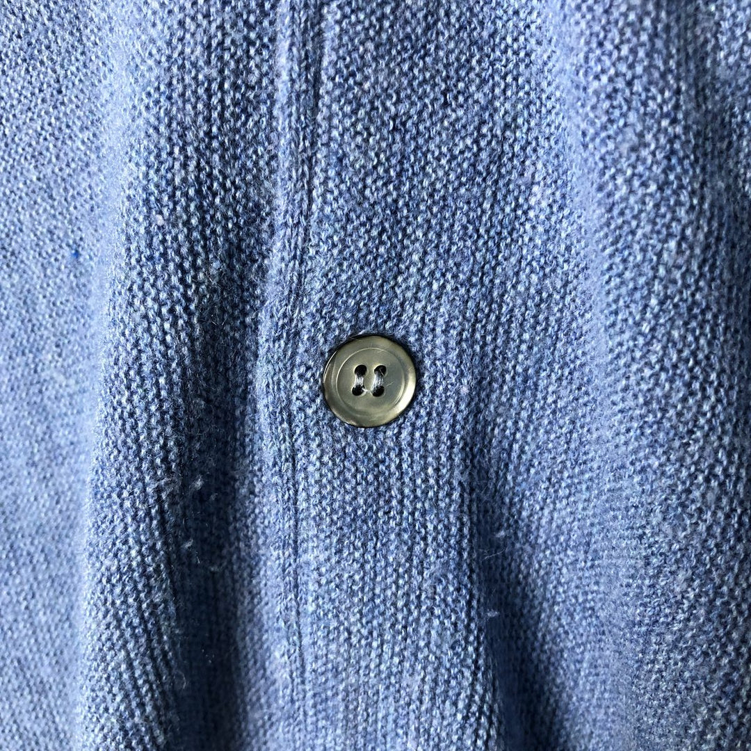 Vintage 1980'S Lacoste IZOD knit cardigan, men's size L unclear Blue type light blue Vintage Second Hand