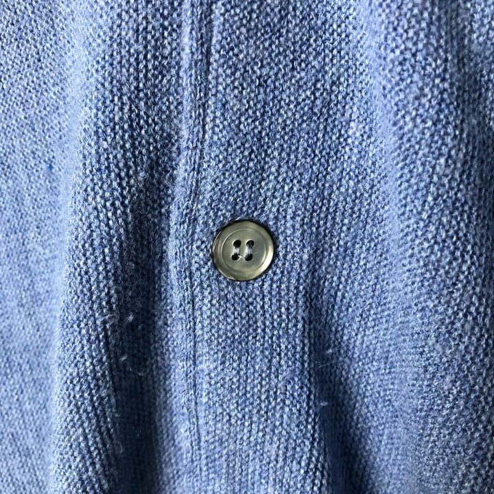 Vintage 1980'S Lacoste IZOD knit cardigan, men's size L unclear Blue type light blue Vintage Second Hand