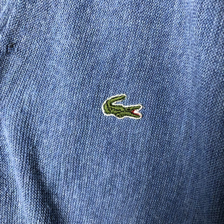 Vintage 1980'S Lacoste IZOD knit cardigan, men's size L unclear Blue type light blue Vintage Second Hand