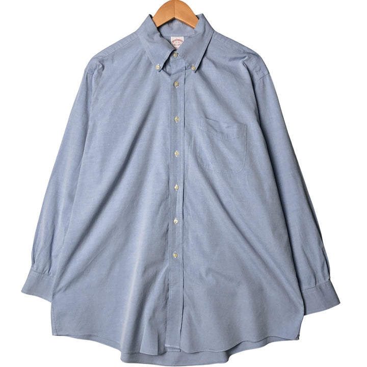 Brooks Brothers Est.1818 Long Sleeve Button Down Shirt Men's XL Supima Cotton Blue type light blue Vintage Second Hand
