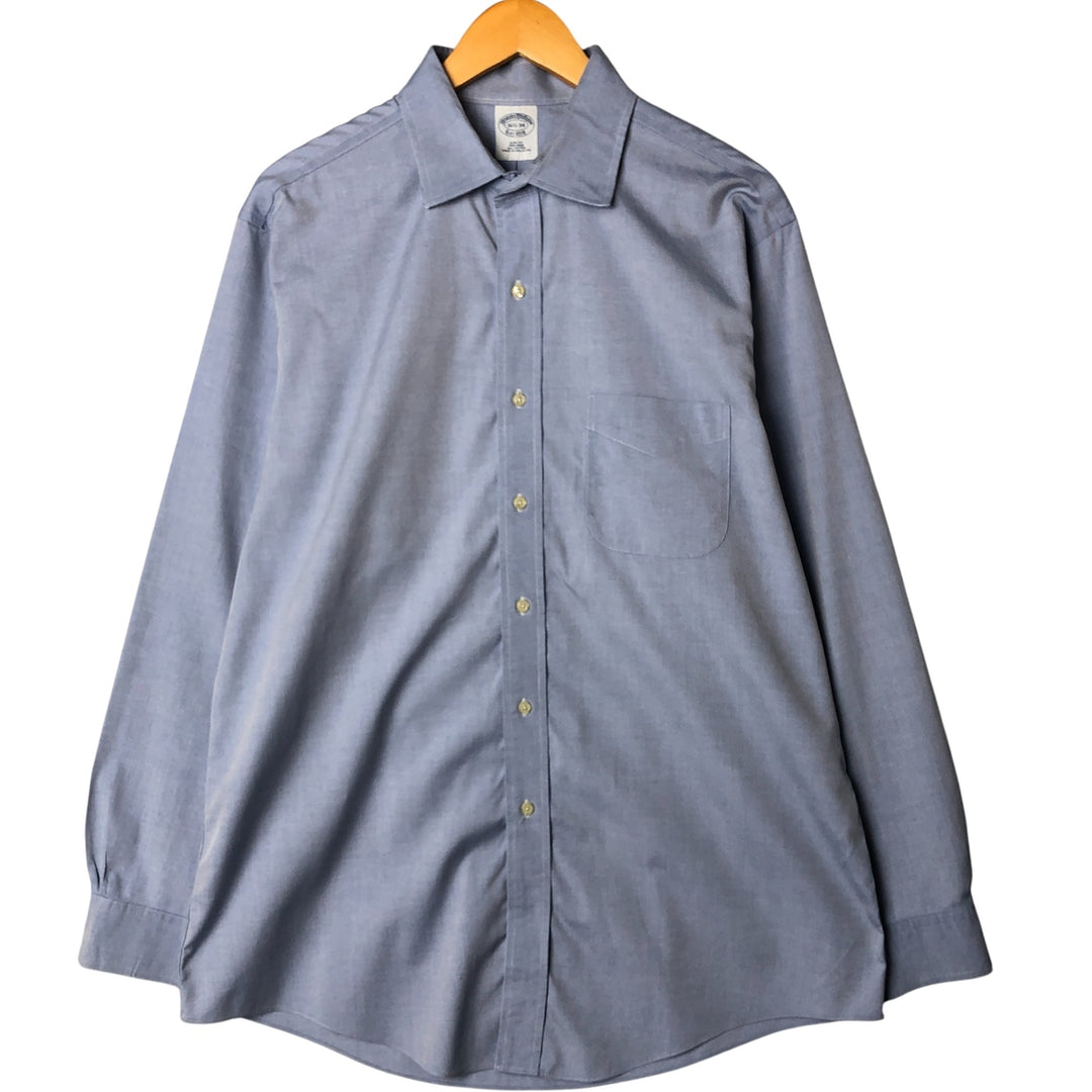 Brooks Brothers Est.1818 Long Sleeve Cotton Shirt, Men's Size L cotton Blue type light blue Vintage Second Hand
