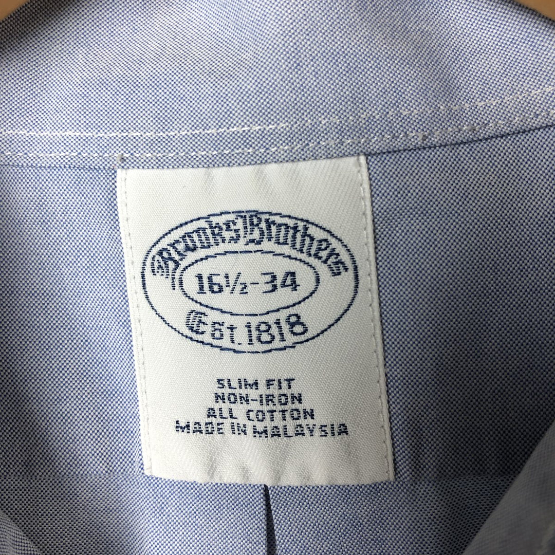 Brooks Brothers Est.1818 Long Sleeve Cotton Shirt, Men's Size L cotton Blue type light blue Vintage Second Hand