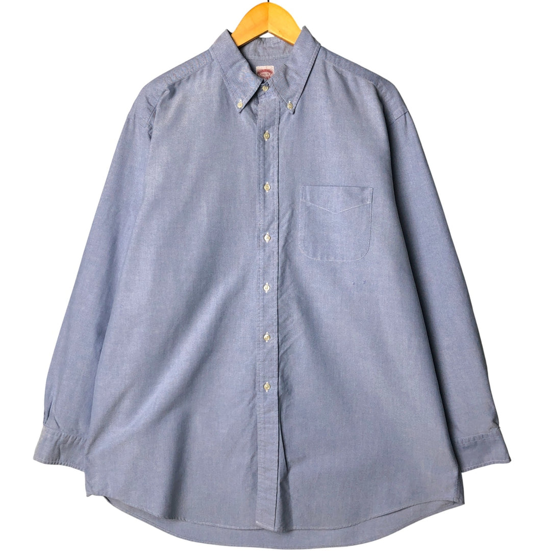 Brooks Brothers Est.1818 REGENT Long Sleeve Button Down Shirt Men's XL cotton Blue type light blue Vintage Second Hand