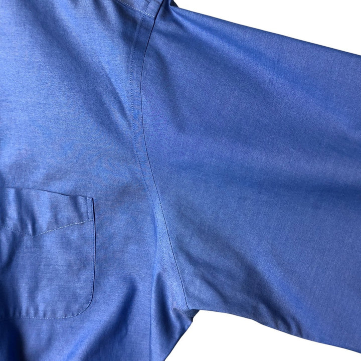 Brooks Brothers Est.1818 Wide Collar Long Sleeve Cotton Shirt Men's Size L cotton Navy blue Vintage Second Hand