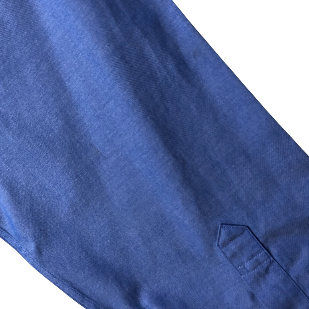 Brooks Brothers Est.1818 Wide Collar Long Sleeve Cotton Shirt Men's Size L cotton Navy blue Vintage Second Hand
