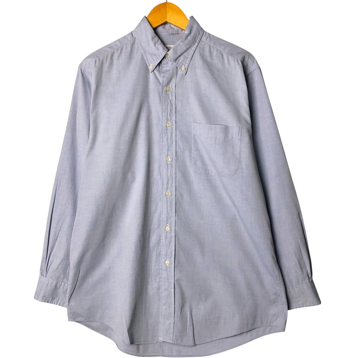 Brooks Brothers BASICS Long Sleeve Button-Down Shirt, Men's Size Medium cotton blue type Vintage Second Hand