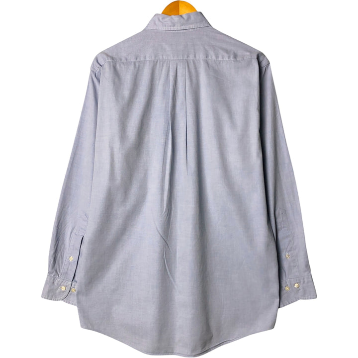 Brooks Brothers BASICS Long Sleeve Button-Down Shirt, Men's Size Medium cotton blue type Vintage Second Hand
