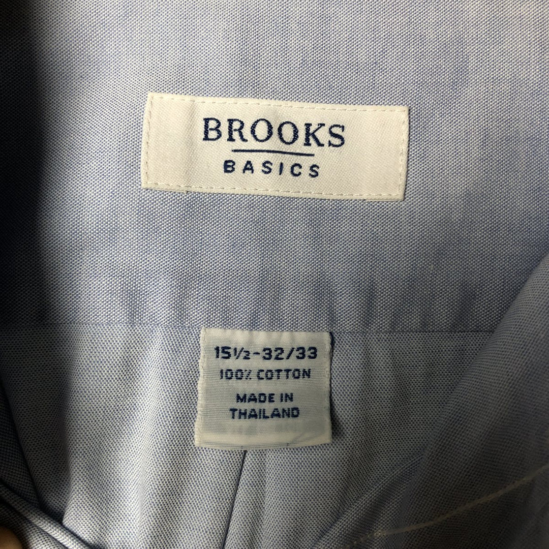 Brooks Brothers BASICS Long Sleeve Button-Down Shirt, Men's Size Medium cotton blue type Vintage Second Hand