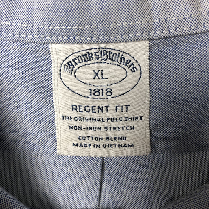 Brooks Brothers 1818 Regent Fit Long Sleeve Button-Down Shirt, Men's Size XL cotton Blue type light blue Vintage Second Hand