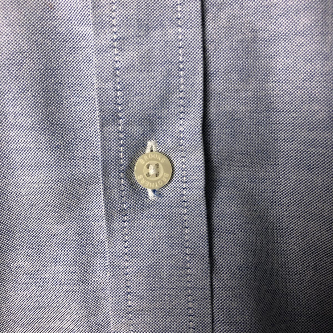 Brooks Brothers 1818 Regent Fit Long Sleeve Button-Down Shirt, Men's Size XL cotton Blue type light blue Vintage Second Hand