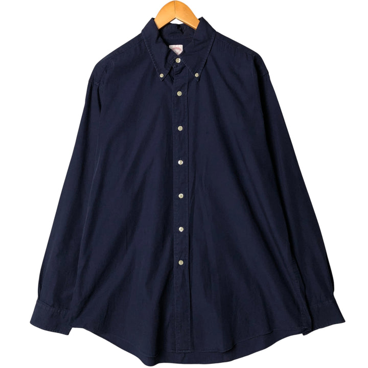 Brooks Brothers 346 long sleeve button-down shirt, men's size L cotton navy blue type Vintage Second Hand
