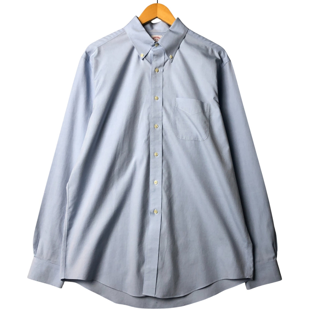 Brooks Brothers Est.1818 MADISON Long Sleeve Button Down Shirt, Men's Size L Supima Cotton blue type Vintage Second Hand