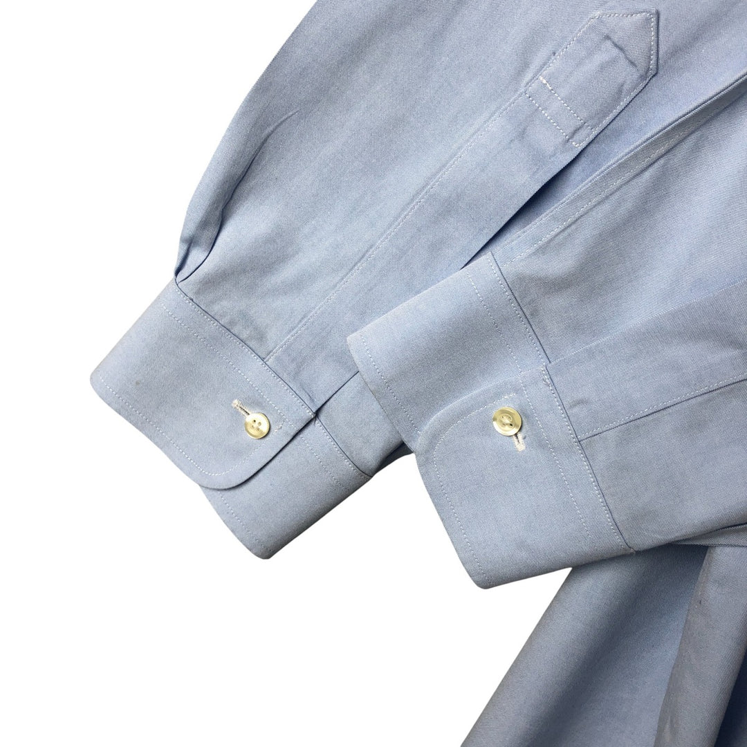 Brooks Brothers Est.1818 MADISON Long Sleeve Button Down Shirt, Men's Size L Supima Cotton blue type Vintage Second Hand