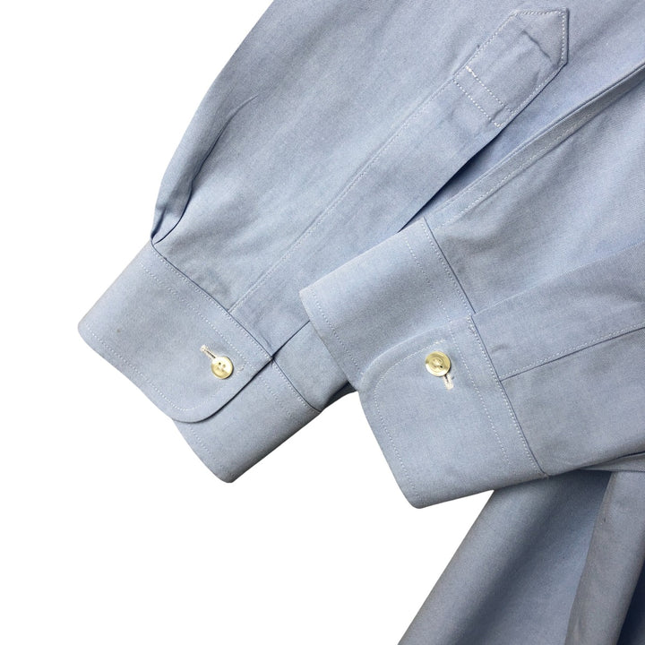 Brooks Brothers Est.1818 MADISON Long Sleeve Button Down Shirt, Men's Size L Supima Cotton blue type Vintage Second Hand