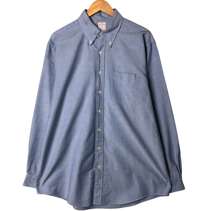 Brooks Brothers 346 long sleeve button-down shirt, men's size XL Supima Cotton Blue type light blue Vintage Second Hand