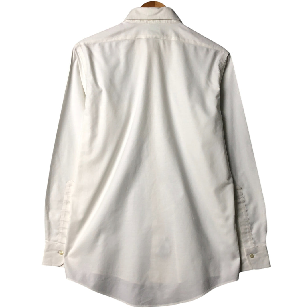 Brooks Brothers Est. 1818 Classic Long Sleeve Button-Down Shirt, Men's Size Medium Supima Cotton white type Vintage Second Hand