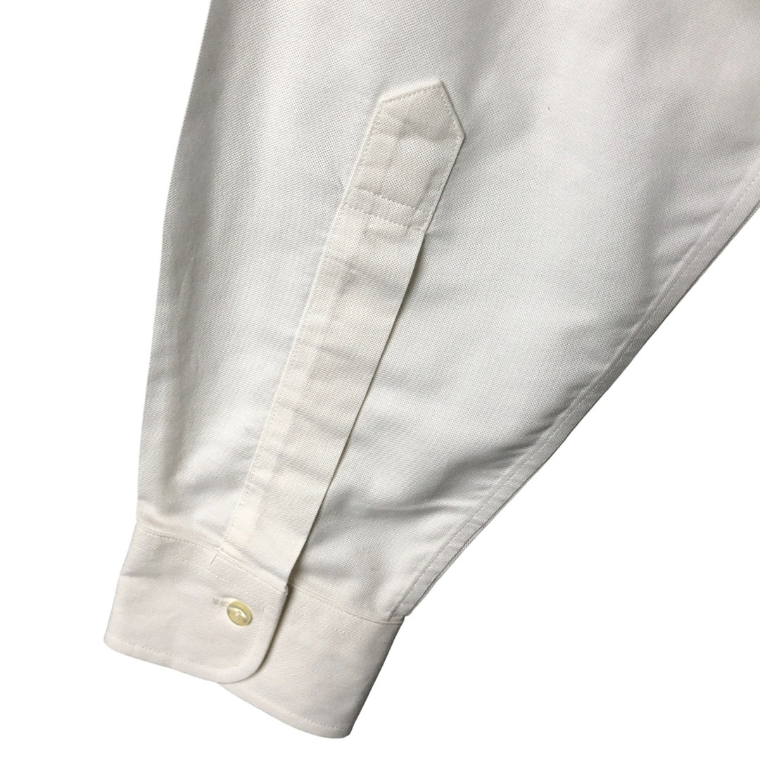 Brooks Brothers Est. 1818 Classic Long Sleeve Button-Down Shirt, Men's Size Medium Supima Cotton white type Vintage Second Hand
