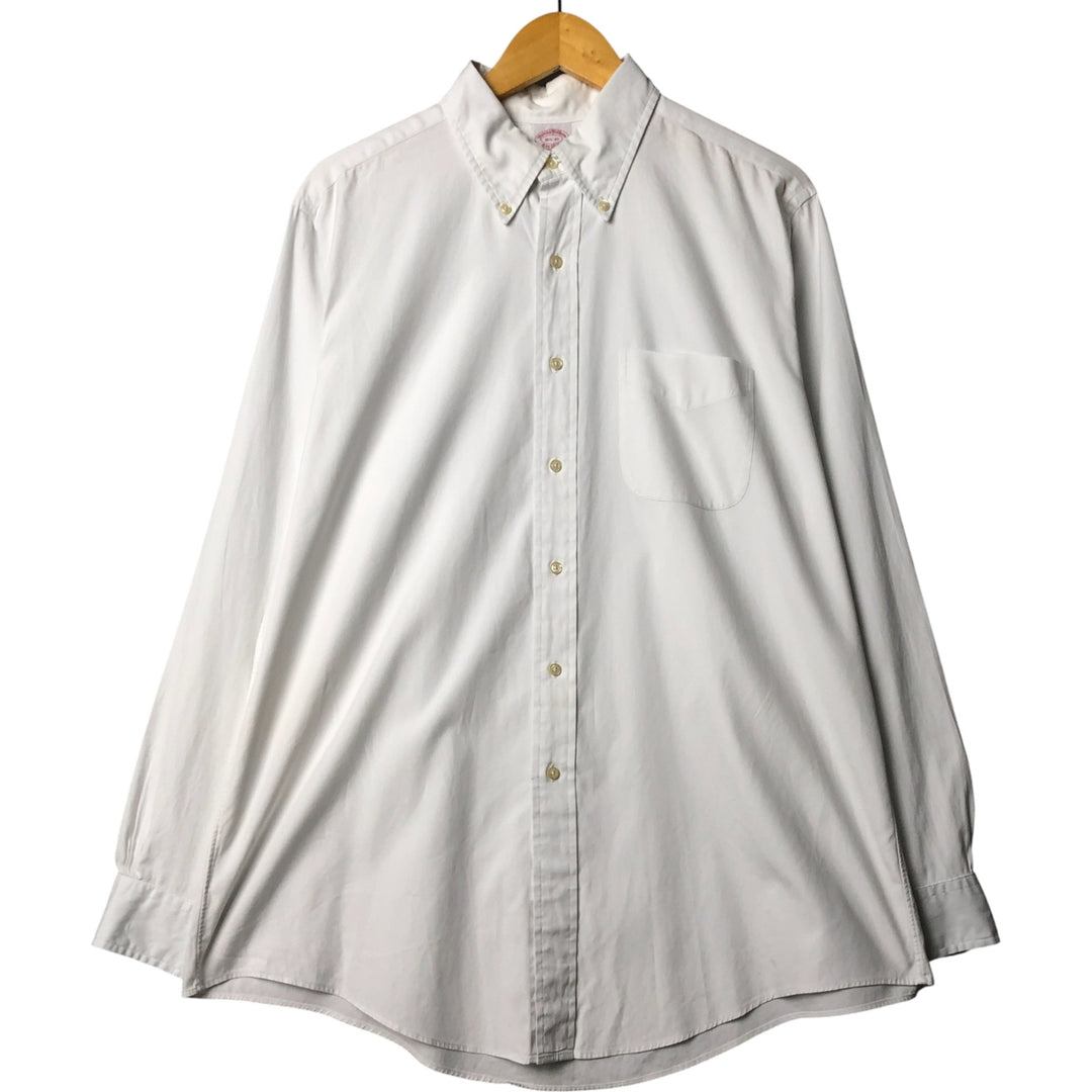 Brooks Brothers Est.1818 Long Sleeve Button-Down Shirt, Men's Size L cotton white type Vintage Second Hand