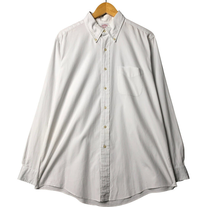 Brooks Brothers Est.1818 Long Sleeve Button-Down Shirt, Men's Size L cotton white type Vintage Second Hand