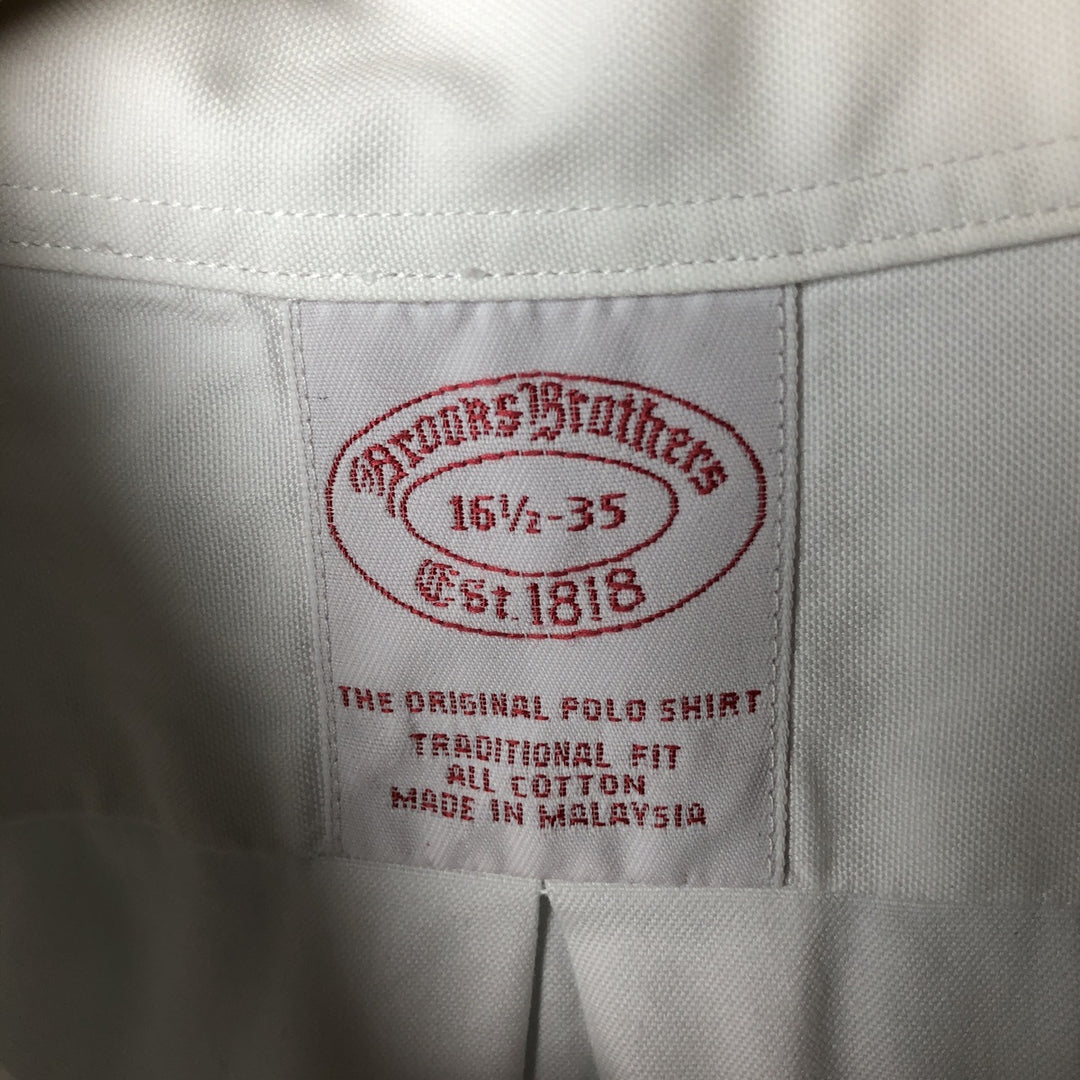 Brooks Brothers Est.1818 Long Sleeve Button-Down Shirt, Men's Size L cotton white type Vintage Second Hand
