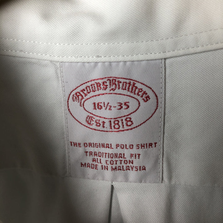 Brooks Brothers Est.1818 Long Sleeve Button-Down Shirt, Men's Size L cotton white type Vintage Second Hand