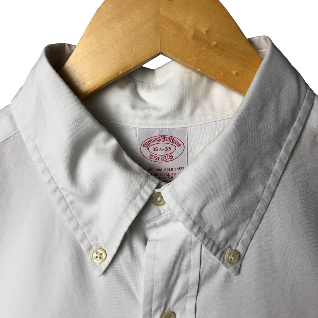 Brooks Brothers Est.1818 Long Sleeve Button-Down Shirt, Men's Size L cotton white type Vintage Second Hand
