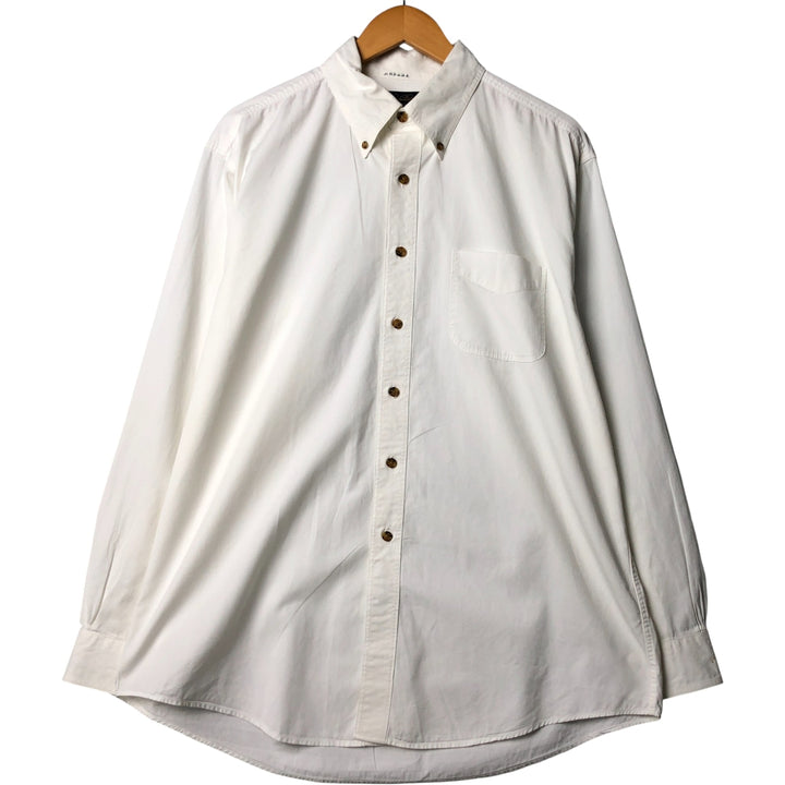 Brooks Brothers long sleeve button down shirt, men's size L cotton white type Vintage Second Hand