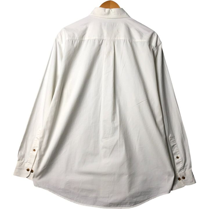 Brooks Brothers long sleeve button down shirt, men's size L cotton white type Vintage Second Hand