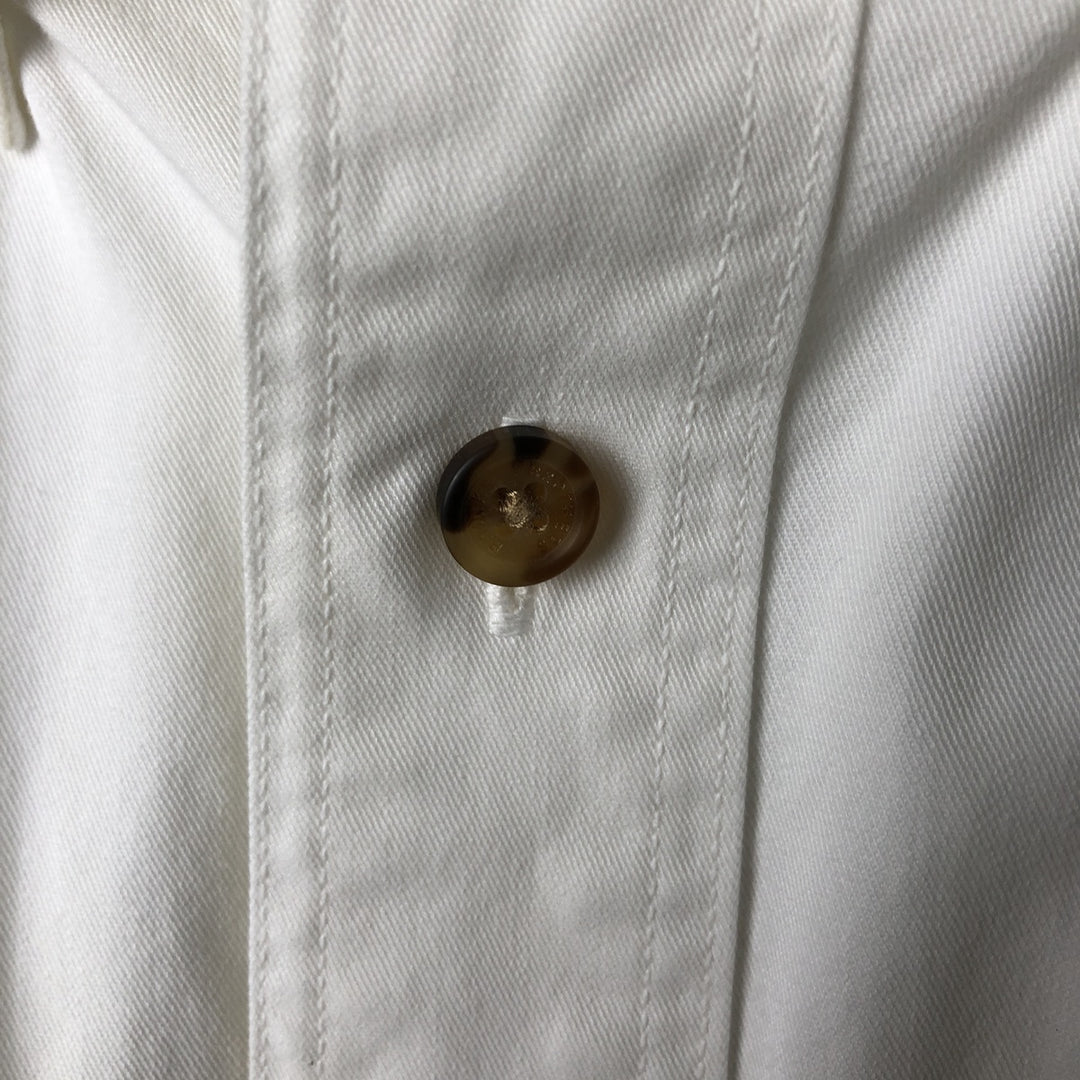 Brooks Brothers long sleeve button down shirt, men's size L cotton white type Vintage Second Hand