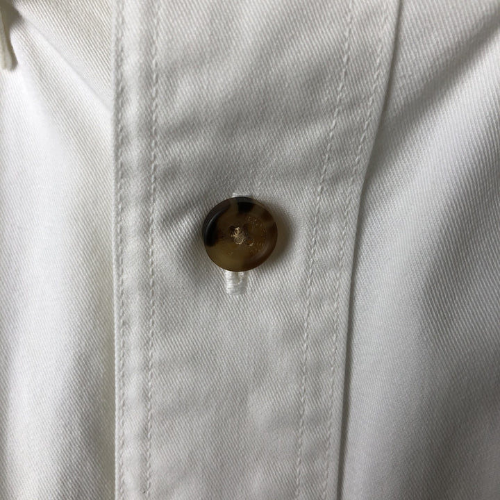 Brooks Brothers long sleeve button down shirt, men's size L cotton white type Vintage Second Hand