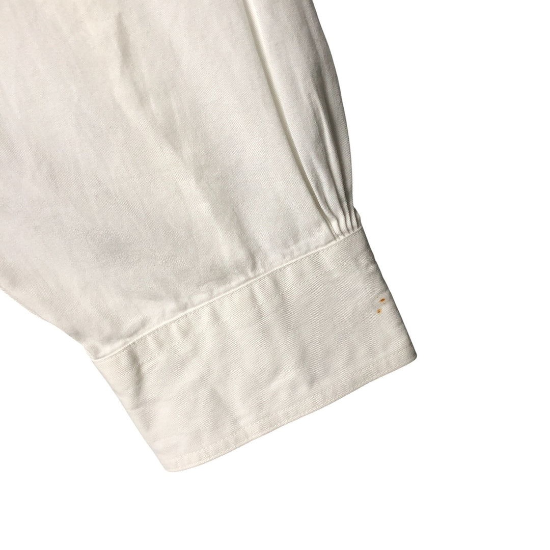 Brooks Brothers long sleeve button down shirt, men's size L cotton white type Vintage Second Hand