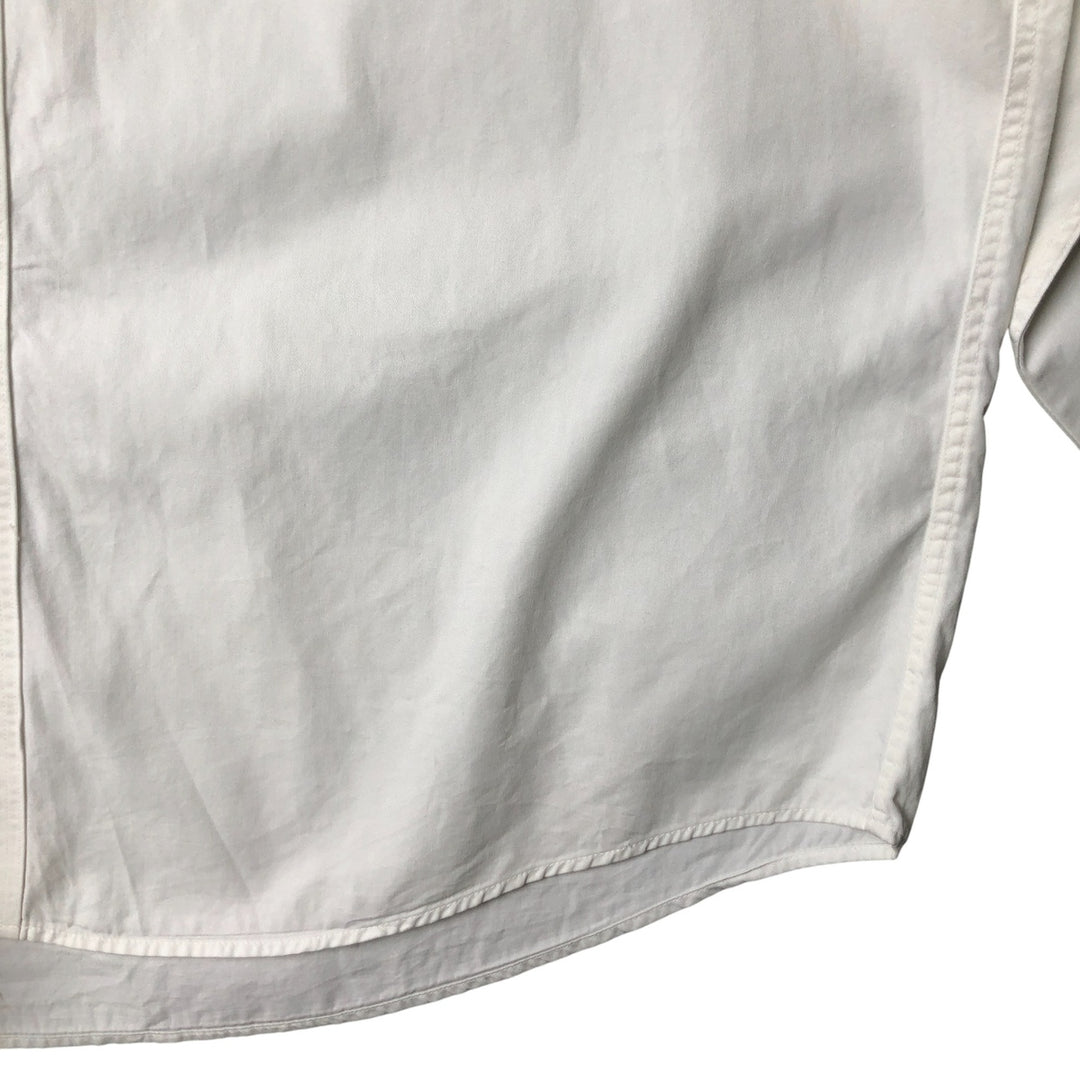 Brooks Brothers long sleeve button down shirt, men's size L cotton white type Vintage Second Hand