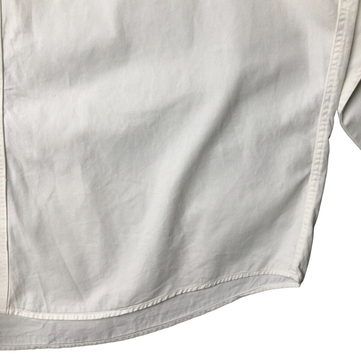 Brooks Brothers long sleeve button down shirt, men's size L cotton white type Vintage Second Hand