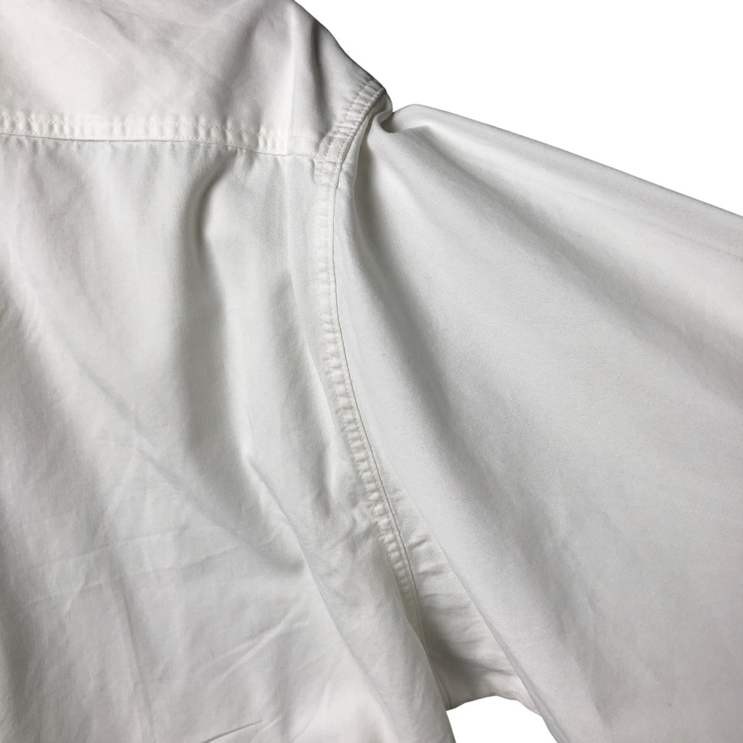 Brooks Brothers long sleeve button down shirt, men's size L cotton white type Vintage Second Hand