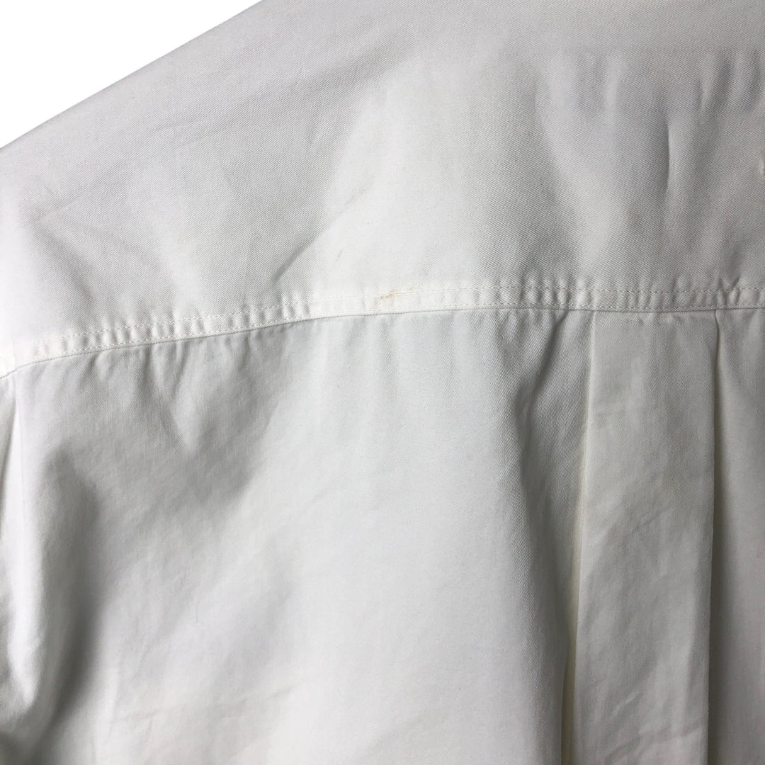 Brooks Brothers long sleeve button down shirt, men's size L cotton white type Vintage Second Hand