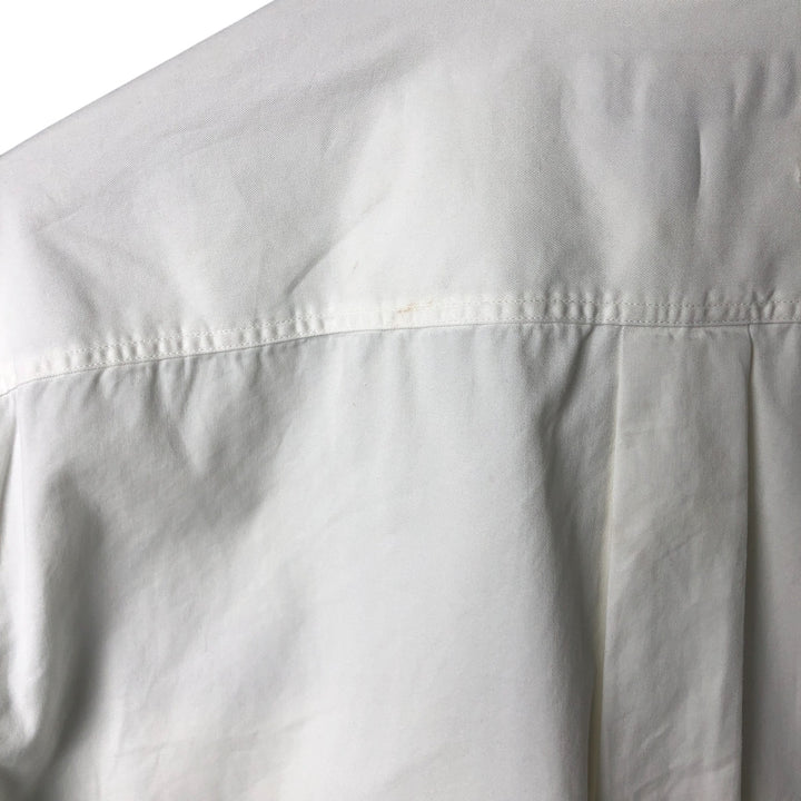 Brooks Brothers long sleeve button down shirt, men's size L cotton white type Vintage Second Hand