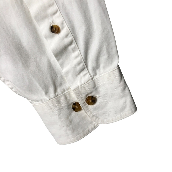 Brooks Brothers long sleeve button down shirt, men's size L cotton white type Vintage Second Hand